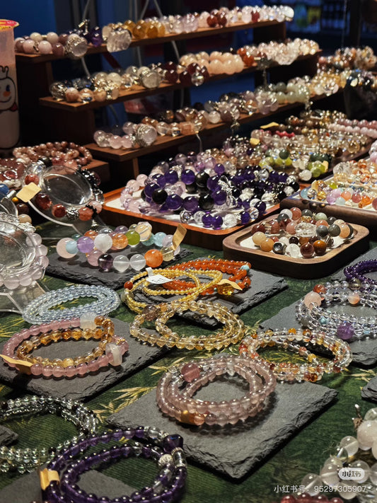 Live stream order natural crystal bracelets over 50USD for free shipping